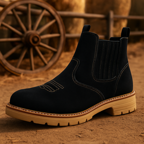 Kit Bota Montero de Cuero Auténtico con Suela Antideslizante +2 REGALOS: ¡Sombrero y Cinturón de Cuero!